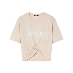 VERSACE Medusa Safety Pin Twist T-Shirt Women POWDER T-Shirts & Tops